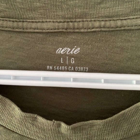 Aerie Green Long Sleeve Top - Picture 3 of 4